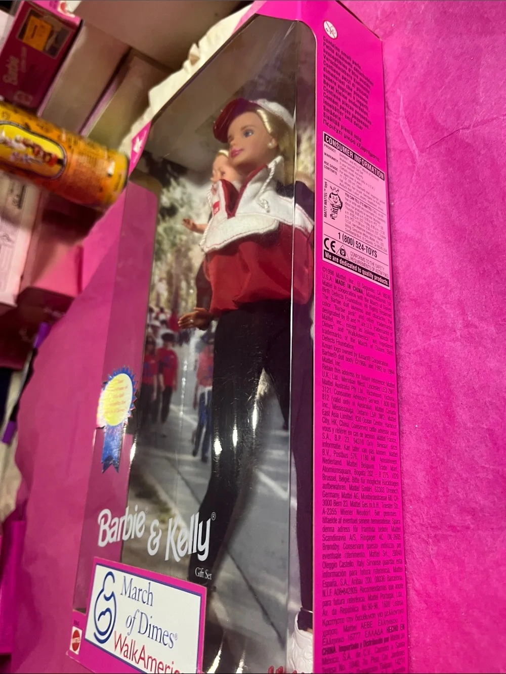 1998 Mattel Barbie and Kelly March of Dimes Walk America NRFB